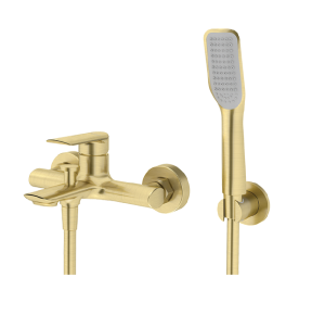 VEDO ALETTA SPAZZO Bateria wannowa z zestawem natryskowym złoto szczotkowane Nr KAT: VBA5006/S/SZ