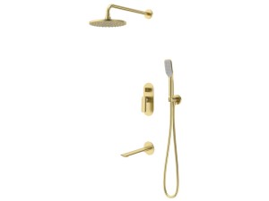 VEDO ALETTA SPAZZO System wannowo-natryskowy podtynkowy I złoto szczotkowane 25 cm Nr KAT: VBA5231/25/SZ