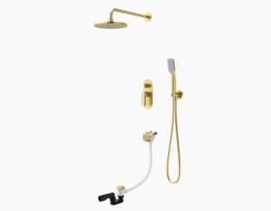 VEDO ALETTA SPAZZO System wannowo-natryskowy podtynkowy III złoto szczotkowane 25 cm Nr KAT: VBA5233/25/SZ