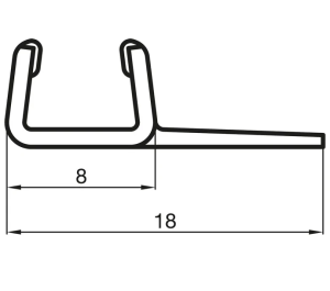 Sanswiss Ronal uszczelka pionowa 6 mm 52110.KD.2000