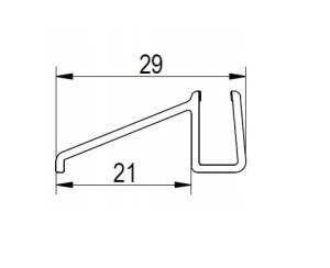 Sanswiss Ronal uszczelka pozioma progowa 6 mm 51602