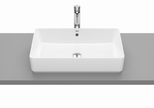 Roca GAP SQUARE Umywalka nablatowa prostokątna, z przelewem 60x37 cm A3270Y2000