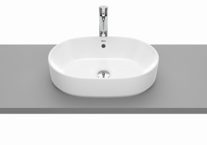 Roca GAP ROUND Umywalka nablatowa owalna, z przelewem 55x39 cm A3270Y1000