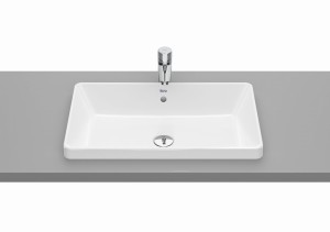Roca GAP SQUARE Umywalka blatowa prostokątna, z przelewem 60x37 cm A3270Y8000