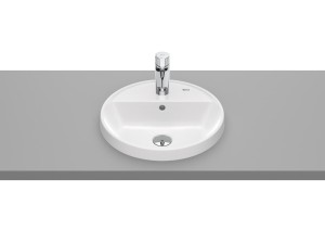 Roca GAP ROUND Umywalka blatowa okrągła, z otworem na baterię, z przelewem 40 cm A3270Y4000