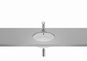 Roca GAP Mała umywalka podblatowa okrągła, z przelewem 35 cm A3270YB000