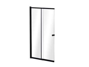 Besco Easy Slide parawan nawannowy 2-skrzydłowy suwany składany 100 cm czarny mat PESB-2S
