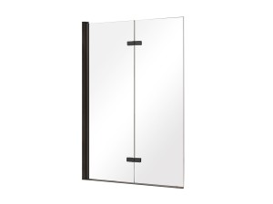 Besco Lumix Black parawan nawannowy 2-skrzydłowy składany 100 cm czarny mat PLB-2S