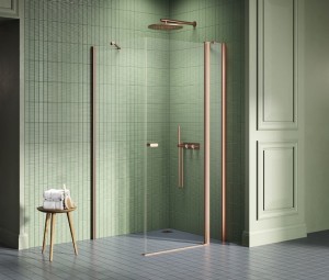 New Trendy NEW SOLEO COPPER BRUSHED kabina drzwi otwierane 90x120 cm K-1988