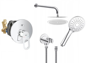 GROHE BauLoop zestaw podtynkowy z deszczownicą 30 cm
