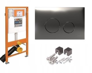 Jomo Werit stelaż podtynkowy do wc z przyciskiem SWITCH chrom 103-000000081