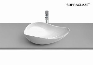 Roca Ohtake Umywalka nablatowa cienkościenna FINECERAMIC® 54x37,5 cm SUPRAGLAZE® A327A13S00