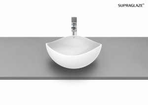 Roca Ohtake Umywalka nablatowa cienkościenna FINECERAMIC® 37,5 cm SUPRAGLAZE® A327A15S00