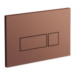 Vado Individual Przycisk pneumatyczny WC, prostokątny Brąz szczotkowany IND-195-SQ-BRZ