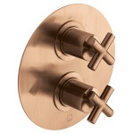 Vado Individual Elements bateria prysznicowa termostatyczna, podtynkowa, 2-drożna Brąz szczotkowany IND-ELE148D/2-BRZ
