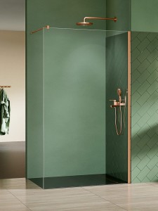 New Trendy NESTA COPPER BRUSHED ścianka Walk-in 8 mm 110 cm K-1750