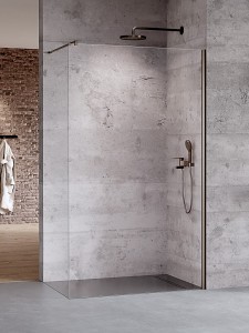 New Trendy NESTA GUNMETAL BRUSHED ścianka Walk-in 8 mm 100 cm K-1757