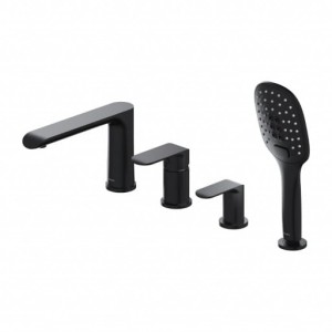 OMNIRES SACRAMENTO bateria wannowa 4-otworowa czarny mat SC2332BL
