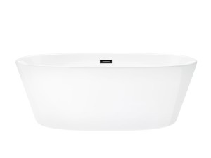 CORSAN Wanna wolnostojąca E026 Salina 160 cm z wykończeniem czarnym