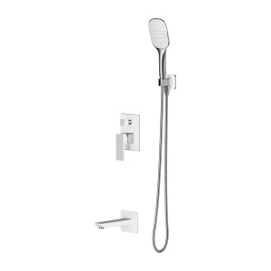 OMNIRES PARMA system wannowy podtynkowy chrom / biały SYSPMW01CRB