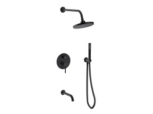 Besco Veo zestaw prysznicowy podtynkowy czarny matt BP-V-CZ
