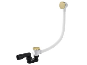 VEDO Przelew wannowy z korkiem typu klik-klak I CLICK szczotkowane złoto 266C/100/SZ