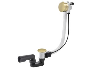 VEDO Przelew wannowy z napełnianiem z korkiem auto. II MINIMALISTA szczotkowane złoto 346M/60/SZ