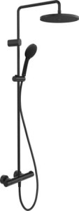 Duravit termostatyczny system prysznicowy natynkowy Czarny mat TH4282008046