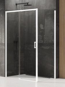 New Trendy Kabina prysznicowa Prime White lewa, drzwi pojedyncze 160x90 cm D-0412A/D-0220B