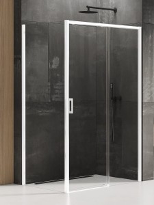 New Trendy Kabina prysznicowa Prime White prawa, drzwi pojedyncze 150x70 cm D-0411A/D-0218B