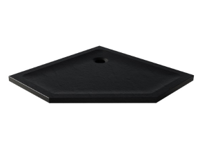 New Trendy MILD STONE brodzik akrylowy pięciokątny CZARNY 90X90 B-0582