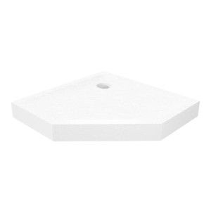 New Trendy MILD STONE brodzik akrylowy pięciokątny BIAŁY 90X90X11,5 B-0519