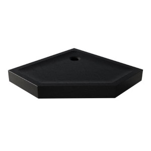 New Trendy MILD STONE brodzik akrylowy pięciokątny CZARNY 90X90X11,5 B-0561
