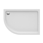 New Trendy Brodzik akrylowy Maxima Ultra 120x85 cm prawy, asymetryczny, w kolorze białym. Wysokość 5,5 cm B-0337