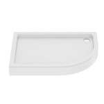 New Trendy Brodzik akrylowy New Maxima 120x85 cm lewy, asymetryczny, w kolorze białym. Wysokość 14 cm B-0376