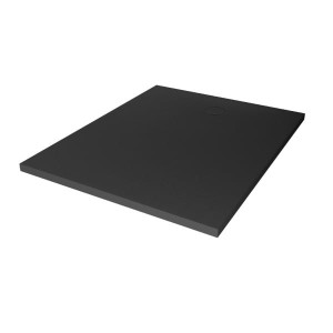 New Trendy NEX SHADE brodzik KONGLOMERATOWY ANTRACYT-STRUKTURA  110X80 B-0506