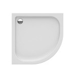 New Trendy DOMIO brodzik akrylowy półokrągły BIAŁY 80X80X16 B-0349