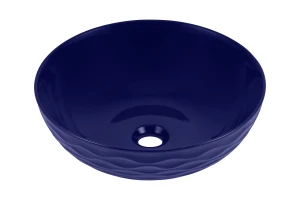 Uptrend Arya Cobalt Umywalka ceramiczna nablatowa okrągła 42 cm UP4010-2-B1