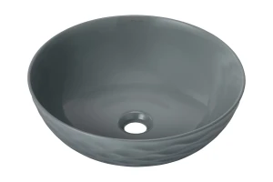 Uptrend Arya Gray Umywalka ceramiczna nablatowa okrągła 42 cm UP4010-2-B10