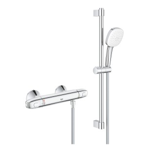 GROHE Grohtherm 1000 bateria prysznicowa ścienna , termostatyczna z zestawem prysznicowym 34820005