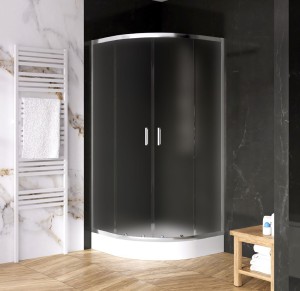 New Trendy SUVIA kabina półokrągła 90x90 cm szkło satynowe K-3574