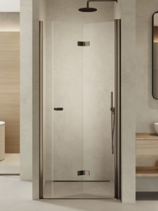 New Trendy NEW SOLEO Gunmetal Brushed drzwi prysznicowe 90 cm prawe składane D-0543A