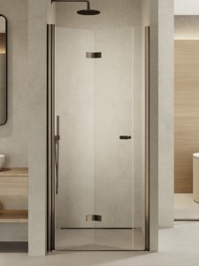 New Trendy NEW SOLEO Gunmetal Brushed drzwi prysznicowe 120 cm lewe składane D-0546A