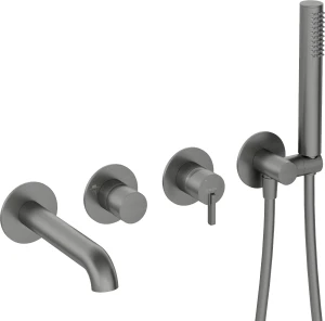 Deante Silia Bateria wannowa 4-otworowa podtynkowa titanium BQS_D18P