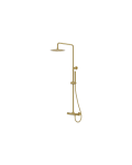 LAVITA ORION BRUSHED GOLD Natynkowy zestaw prysznicowy termostatyczny z deszczownicą 5900378341659