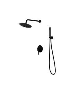 LAVITA ORION MATT BLACK Podtynkowy zestaw prysznicowy z deszczownicą 5900378341581