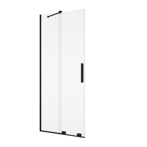 Ronal AMALIA D35SE2 80 cm drzwi lewe do kabiny z wejściem narożnym rozsuwanym dwuczęściowym czarny mat D35SE2L0800607