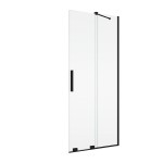 Ronal AMALIA D35SE2 100 cm drzwi prawe do kabiny z wejściem narożnym rozsuwanym dwuczęściowym czarny mat D35SE2P1000607