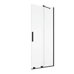 Ronal AMALIA D35SE2 120 cm drzwi prawe do kabiny z wejściem narożnym rozsuwanym dwuczęściowym czarny mat D35SE2P1200607