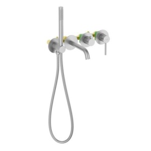 Blue Water Boston Zestaw wannowy podtynkowy z wylewką i prysznicem BOS-ZWP.200 NIKIEL (kolor STALI)